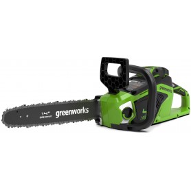 Пила цепная аккумуляторная GreenWorks GD40CS15, 40V, 35 см, бесщеточная, 1,5 КВТ, с АКБ 2АЧ и ЗУ