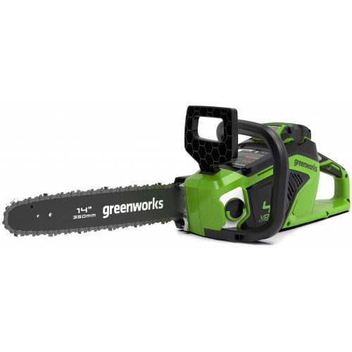 Пила цепная аккумуляторная GreenWorks GD40CS15, 40V, 35 см, бесщеточная, 1,5 КВТ, с АКБ 2АЧ и ЗУ