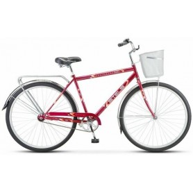 Велосипед Stels Navigator 300 Gent 28 Z010 (2022) 20 малиновый+корзина