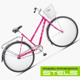 Велосипед Stels Navigator 300 Lady 28 Z010 (2022) 20 малиновый + корзина