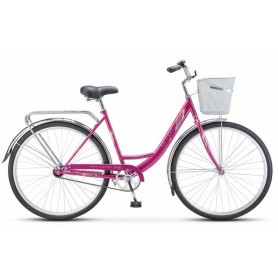Велосипед Stels Navigator 345 С 28 Z010 (2024) 20 пурпурный + корзина