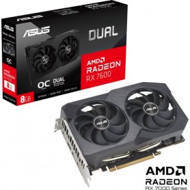 Видеокарта Asus PCI-E 4.0 DUAL-RX7600-O8G-V2 AMD Radeon RX 7600 8Gb 128bit GDDR6 2280/17500 HDMIx1 DPx3 HDCP Ret