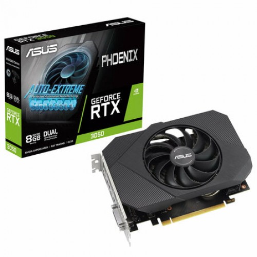 Видеокарта Asus PCI-E 4.0 PH-RTX3050-8G-V2 NVIDIA GeForce RTX 3050 8Gb 128bit GDDR6 1777/14000 HDMIx1 DPx3 HDCP Ret