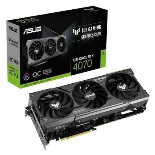 Видеокарта Asus PCI-E 4.0 TUF-RTX4070-O12G-GAMING NVIDIA GeForce RTX 4070 12Gb 192bit GDDR6X 2550/21000 HDMIx1 DPx3 HDCP Ret