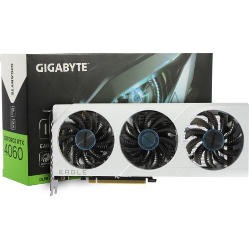 Видеокарта Gigabyte PCI-E 4.0 GV-N4060EAGLEOC ICE-8GD NVIDIA GeForce RTX 4060 8Gb 128bit GDDR6 2505/17000 HDMIx2 DPx2 HDCP Ret