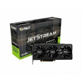 Видеокарта Palit PCI-E 4.0 RTX4060Ti JETSTREAM NVIDIA GeForce RTX 4060TI 16Gb 128bit GDDR6 2310/18000 HDMIx1 DPx3 HDCP Ret