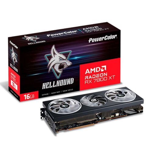 Видеокарта PowerColor PCI-E 4.0 RX7800XT 16G-L/OC AMD Radeon RX 7800XT 16Gb 256bit GDDR6 2124/19500 HDMIx1 DPx3 HDCP Ret