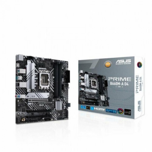 Материнская плата Asus PRIME B660M-A D4-CSM Soc-1700 Intel B660 4xDDR4 mATX AC`97 8ch(7.1) GbLAN RAID+HDMI+DP