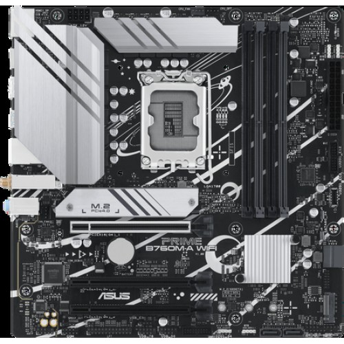 Материнская плата Asus PRIME B760M-A WIFI Soc-1700 Intel B760 4xDDR5 mATX AC`97 8ch(7.1) 2.5Gg RAID+HDMI+DP