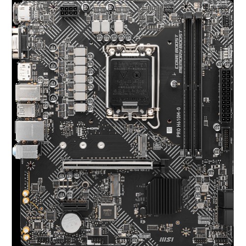 Материнская плата MSI PRO H610M-G Soc-1700 Intel H610 2xDDR5 mATX AC`97 8ch(7.1) GbLAN+VGA+HDMI+DP