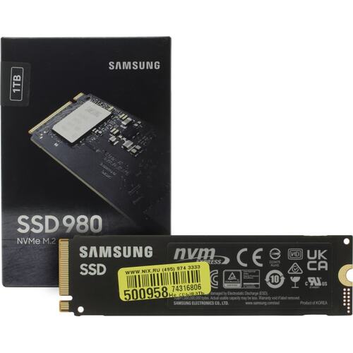 Накопитель SSD Samsung PCIe 3.0 x4 1TB MZ-V8V1T0BW 980 M.2 2280