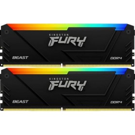 Память DDR4 2x16GB 3200MHz Kingston KF432C16BB2AK2/32 Fury Beast RGB RTL Gaming PC4-25600 CL16 DIMM 288-pin 1.35В kit single rank с радиатором Ret