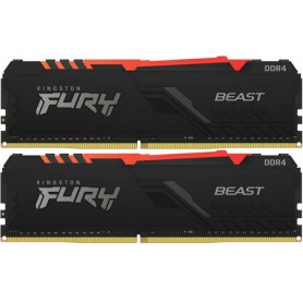 Память DDR4 2x8GB 3200MHz Kingston KF432C16BB2AK2/16 Fury Beast RGB RTL Gaming PC4-25600 CL16 DIMM 288-pin 1.35В kit dual rank с радиатором Ret