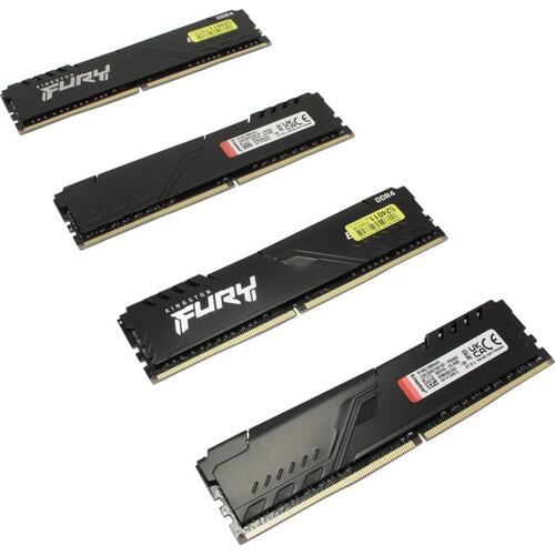 Память DDR4 4x16GB 3600MHz Kingston KF436C18BBK4/64 Fury Beast Black RTL Gaming PC4-28800 CL18 DIMM 288-pin 1.35В single rank с радиатором Ret