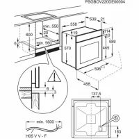 Духовой шкаф электрический ELECTROLUX EOF3H40BW