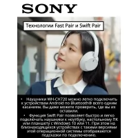 Наушники беспроводные SONY WH-CH720N белый