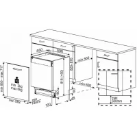 Посудомоечная машина встраиваемая HOTPOINT HI 5D84 DW