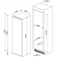Холодильник встраиваемый SMEG S8L174D3E