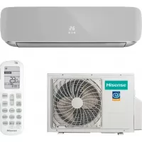 Сплит-система инверторная Hisense Silver Crystal Super DC Inverter AS-13UW4RVETG01(S) настенная, до 35м2, 13000 BTU, серебристый